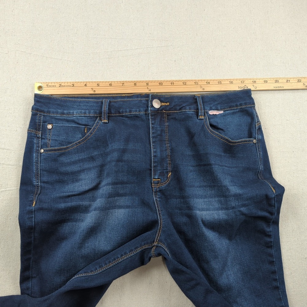 Curve Appeal Jeans Womens 16W Blue‎ Essential Skinny High Rise Stretch - Picture 7 of 15